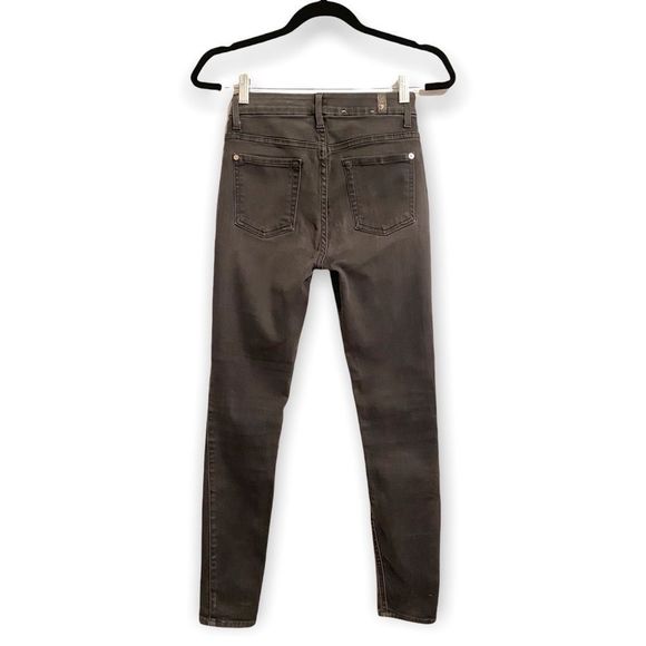 7 For All Mankind High Rise Ankle Skinny, Gray, Size 25 - Picture 4 of 5
